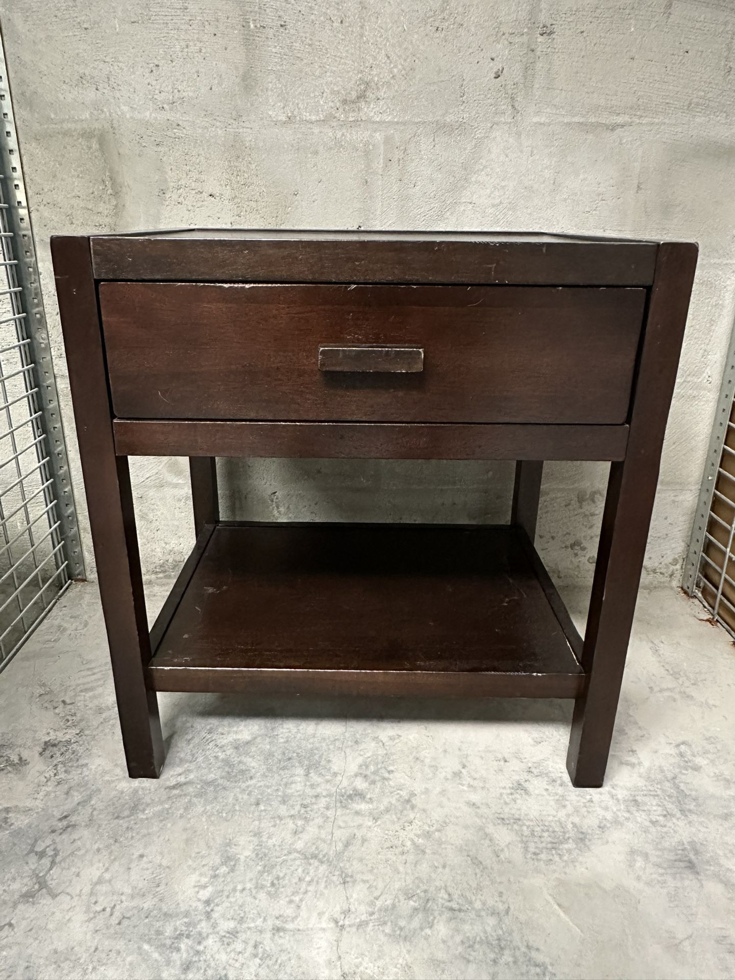 Dark Wood Nightstand / End Table