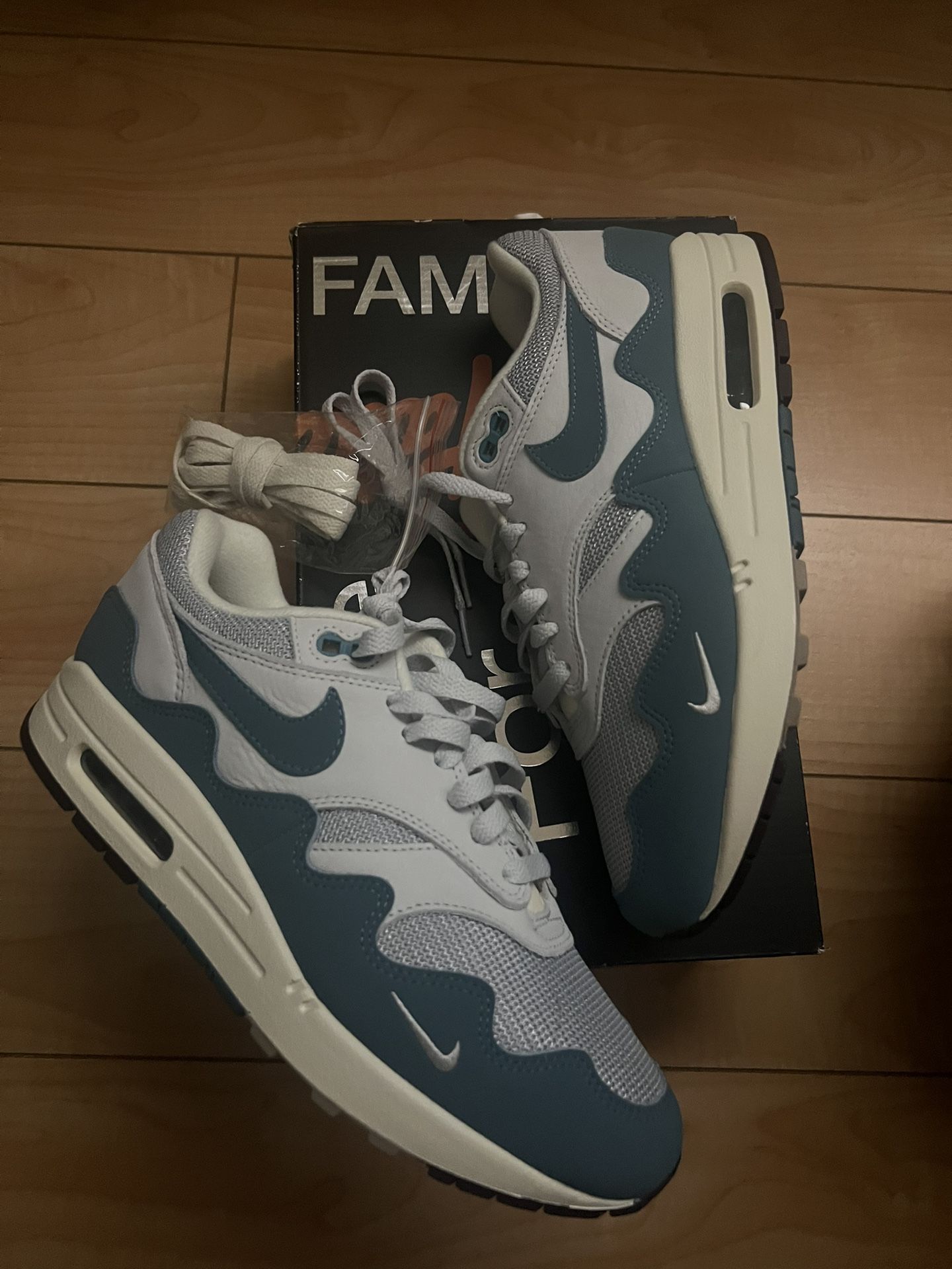 Nike Air Max 1 Patta Waves Aqua VNDS Men’s 8 With Bracelet