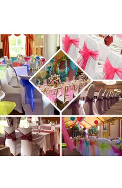 Satin Chair Sashes $0.25 cents each  The smooth, lustrous, and shimmering finish of satin adds an instant touch of sophistication and glamour, elevati