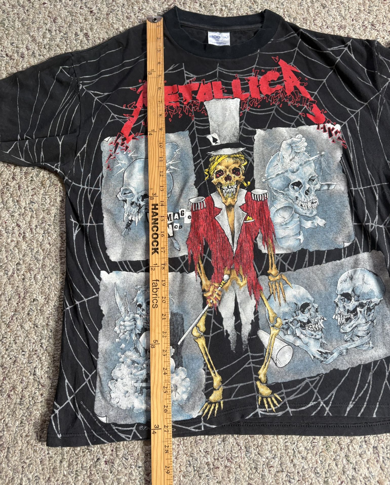 Vintage 1992 Metallica Crash Course In Brain Surgery T Shirt
