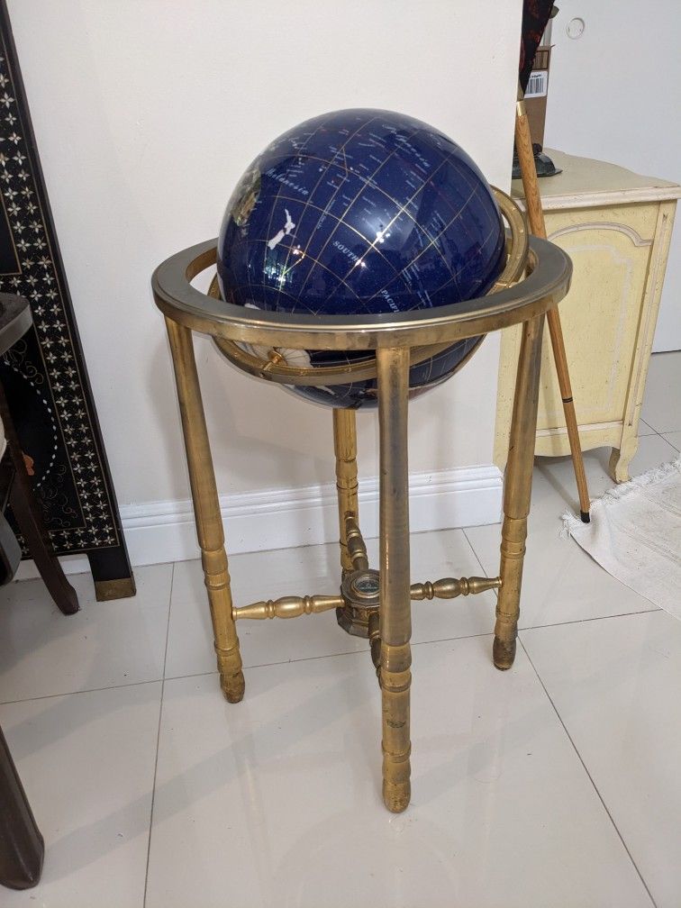 Vintage Gemstone Globe