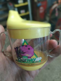 Vintage Barney sippy cup
