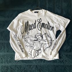 Mixed Emotion white long sleeve top