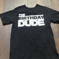 Boys Black White Birthday Dude Shirt Size 5/6 Childrens Place #17