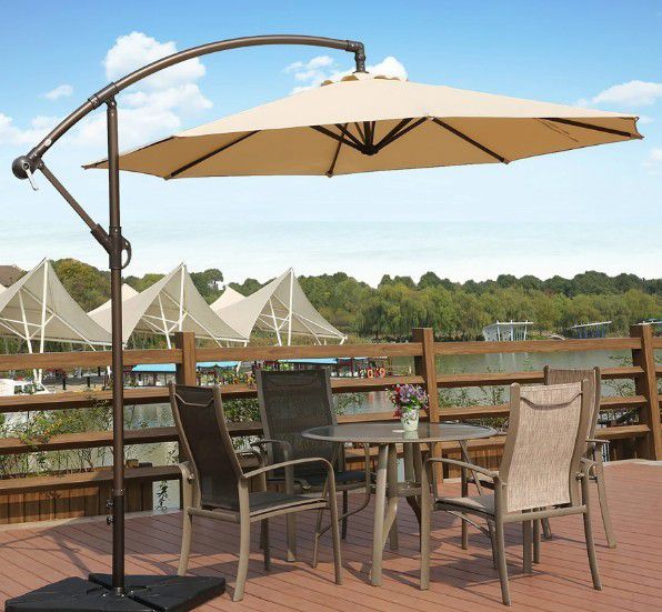 Hanging Umbrella Cover Canopy Deck Patio Backyard Pool Sun Shade Gazebo Top