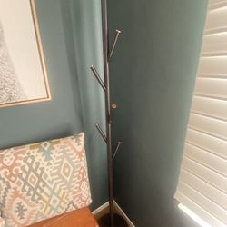 Dark Brown / Oil Rubbed Bronze Standing Coat Rack 68” Tall