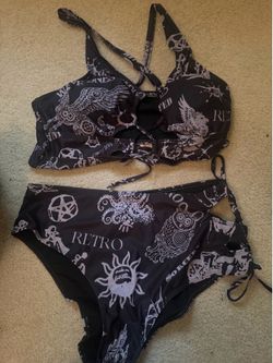 High waisted bathing suit