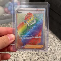 peony rainbow rare pokemon card 220/198 Trainer Form CGC Graded 10 Pristine Peony