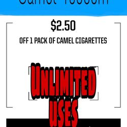 2.50 Off Coupon For Camel Cigarettes Unlimited Use