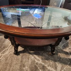 Make An Offer For Coffe Glass Top Table & End Glass Top Table 
