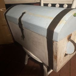 Old cedar lined Trunk With Metal Hardware
