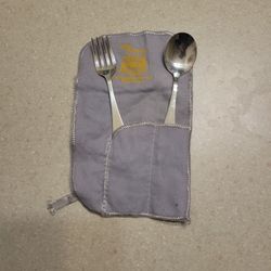 Sterling Silver Baby Fork And Spoon Set.  Weight Is 32.6 Grams 