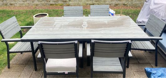 Outdoor patio furniture set 6 seats with cushions