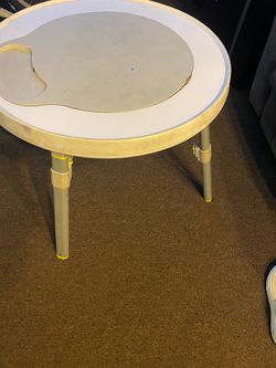 Round Kids Activity Table with Adjustable Legs