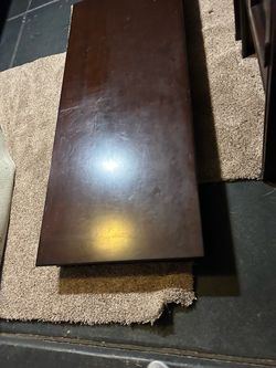 Desk with top cabinets