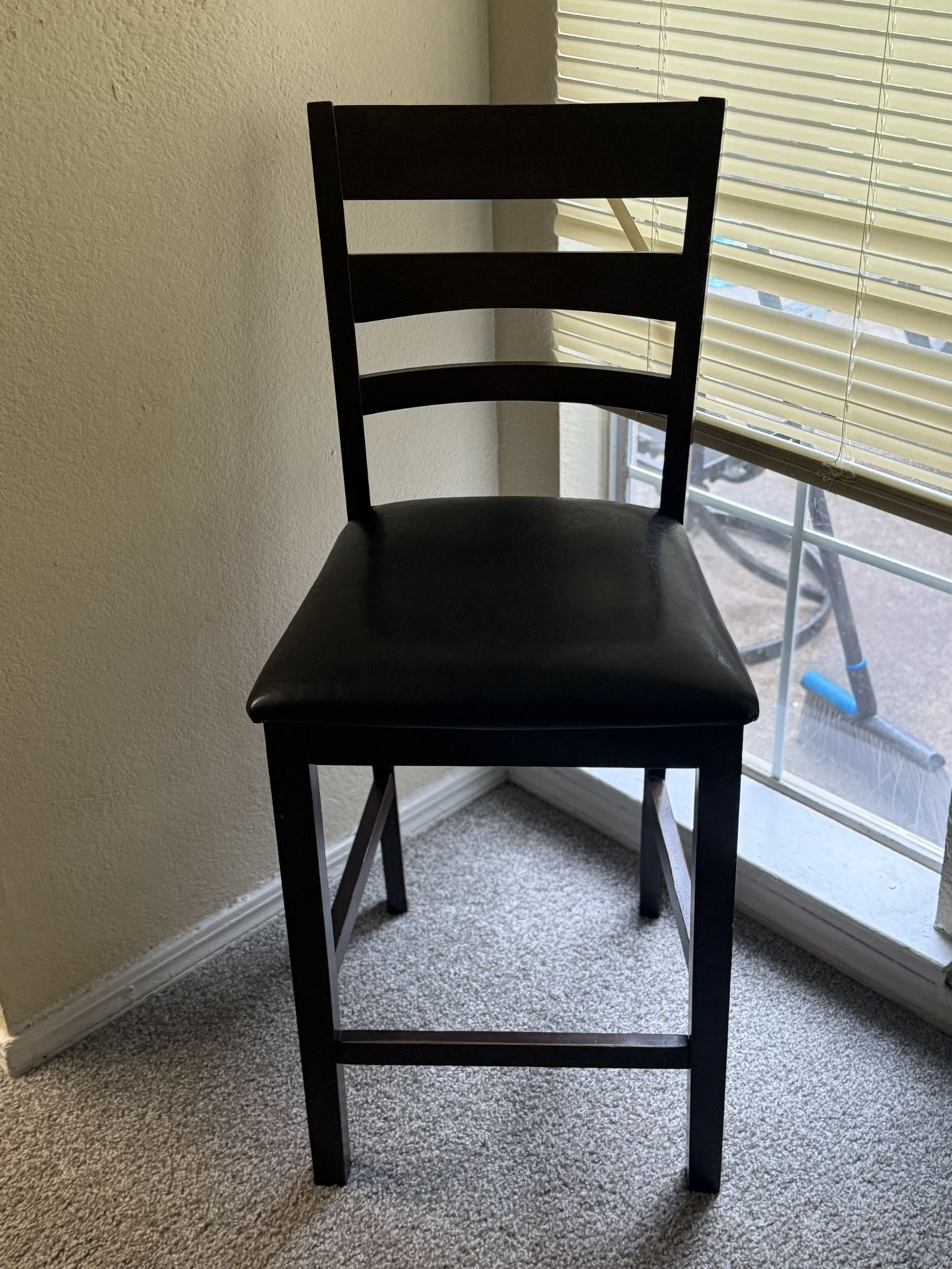 2 Bar Stool Chairs Mahogany Brown Pick Up Only