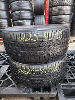 225 40R 18 USED TIRES DUNLOP 2254018 USED TIRES (PAIR) MOUNT BALANCE INCLUDED