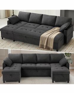 Gray Pull Out Couch