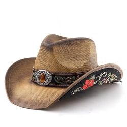 - Western Cowboy Sun Hat – Wide Brim Sun Protection Hat for Outdoor, Stylish & Travel
