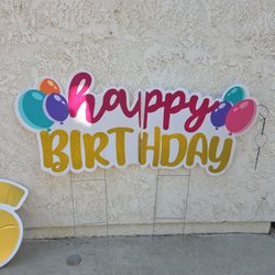 Happy birthday sign