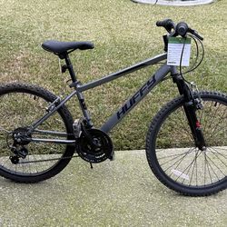 24" Huffy Rock Creek Mountain Bicycle, 12 to 19 Years Old, 18-Speeds, Grey
