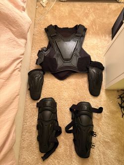 Motorcycle Gear Icon x D3O vest + knee and shoulder pads