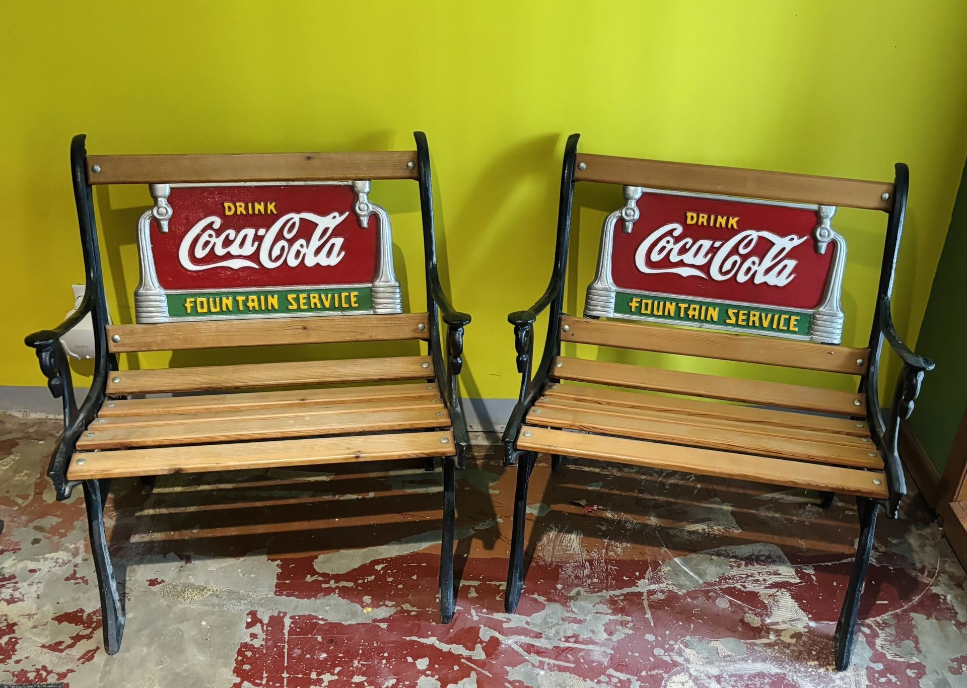 Rare Vintage Coca-Cola Soda Chairs