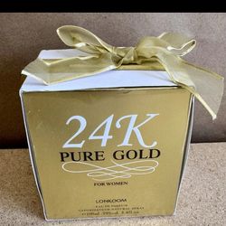 Lonkoom 24K Pure Gold, Perfume for Women, 3.4 oz Natural Spray New In Sealed Box. NEW!!!!