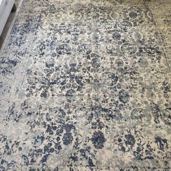 Free Area Rug And Door Mat - Blue And Gray Grey Silver FREE