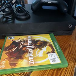 Xbox One X With Game and Controller
