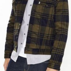 Levi’s Levis Mens Trucker Large Sherpa Jacket Plaid Western Jeans Jean XL Extra Large New NWT Large 