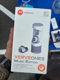 Motorola VerveOnes - Music Edition - earphones with mic - in-ear - Bluetooth - wireless - gray, white
