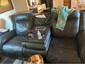 Couch with recliner