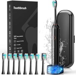 Electric Toothbrush with 8 Brush Heads and Travel Case