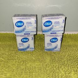 4 Pack 3 Bar Soap Dial White