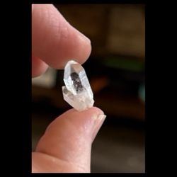 double terminated herkimer diamond with inclusions