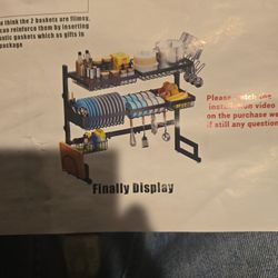 Over The Sink Dish Drying Rack (Black)