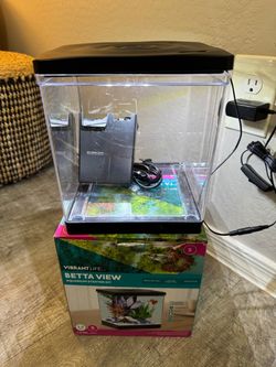 Vibrant Life Betta View 1.5 Gallon Fish Tank Aquarium Starter Kit