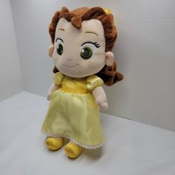 Disney Store Beauty and the Beast Princess Belle Stuffed Doll Plush 12" Girl Toy