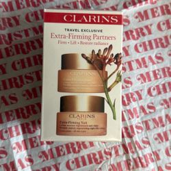 Clarins Collagen Face Cream Gift Set Of Two Day Night Cream , Retail $160