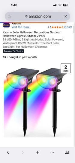 Kyosho Solar RGBW Outdoor Spotlight 2-Pack