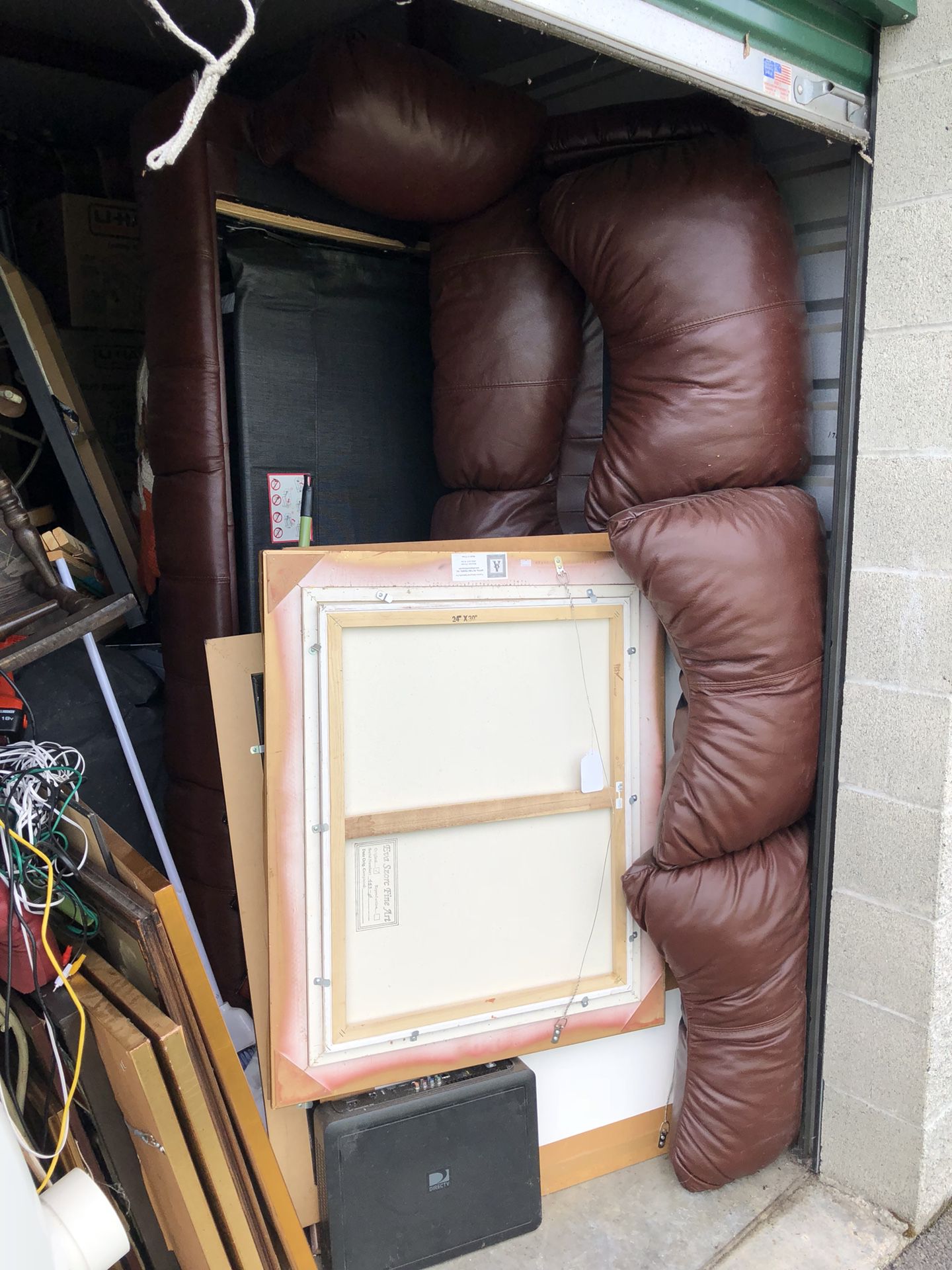 Free couch!! Leather hid-abed