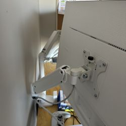 Dual Stand Monitor White