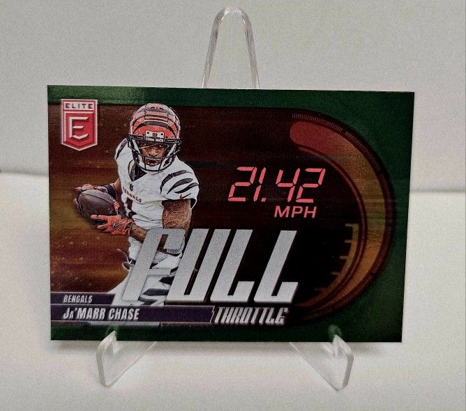 Ja Marr Chase 2025 Panini Elite Full Throttle Green Card #21