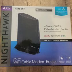NetGear NightHawk WiFi Cable Modem Router