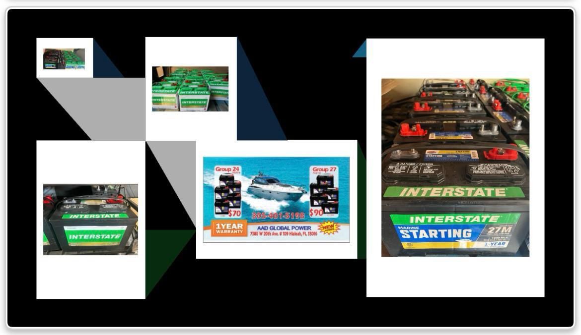 Baterías De 1 Año De Garantía Marinas Nuevas