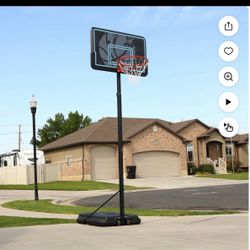 Canasta Lifetime Aro de Baloncesto Portátil de 44 Pulgadas con Ajuste Telescópico y Aro Clásico - Modelo 90759-juego Al Aire Libre