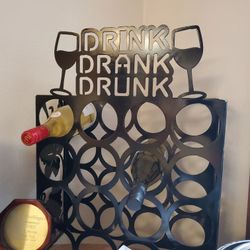 Metal art wine rack wine holder decorative decorations decor and more