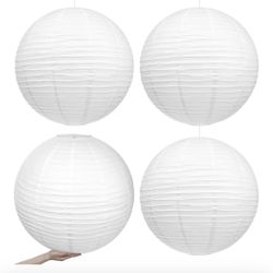 Jumbo Paper Lanterns - 4 PCs 24”