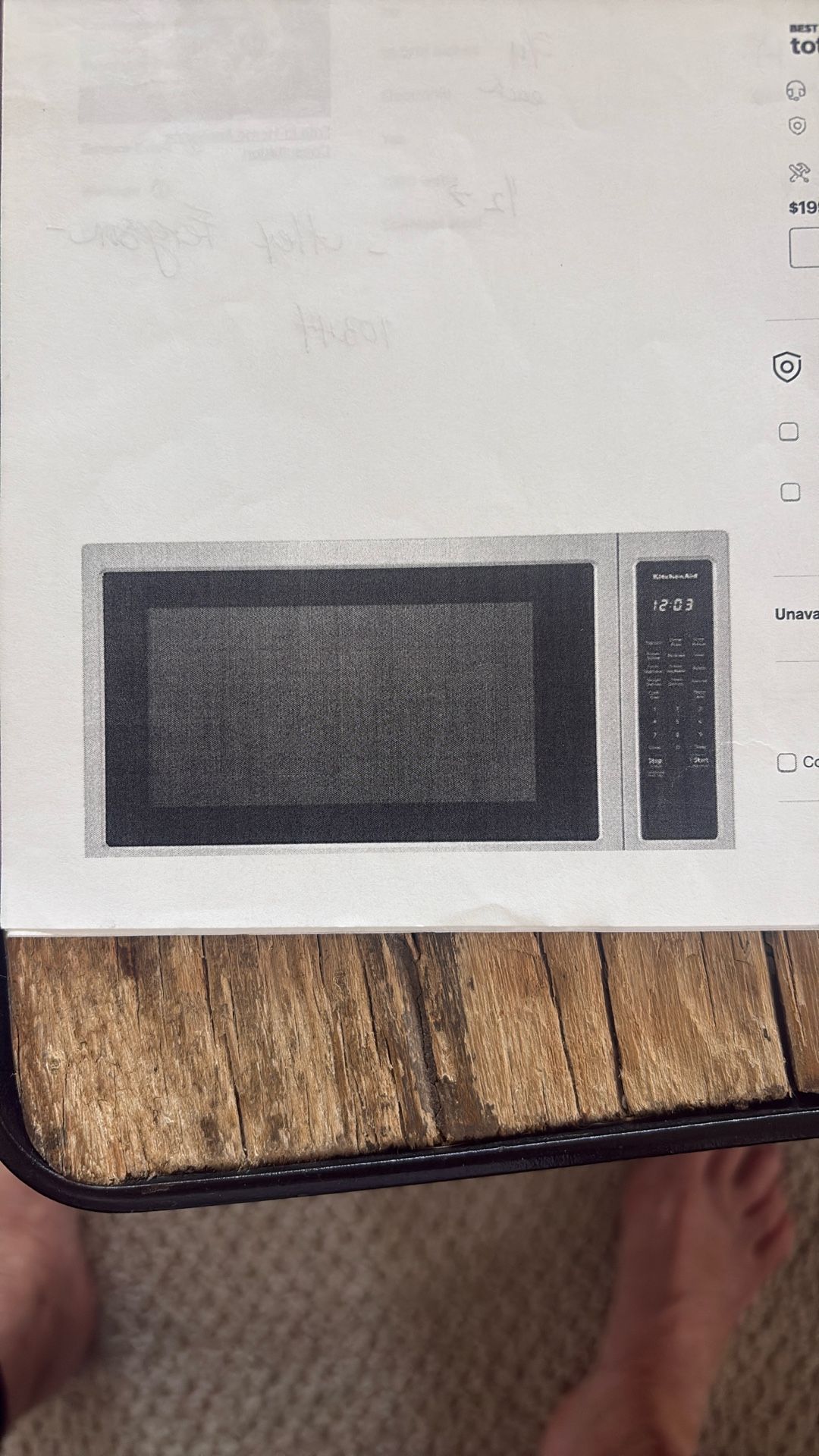 KitchenAid 2.2 ft.³ microwave with sensor cooking stainless steel
